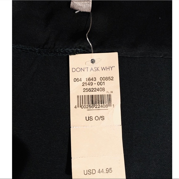 NWT AE Don’t Ask Why Classic Black Slip Dress - Picture 3 of 4